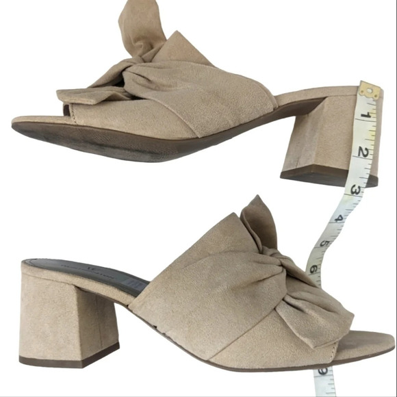 Worthington Nude (Beige) Freemont Style Twist Bow Chunky Heel Mules – Size 9.5 - Picture 7 of 7